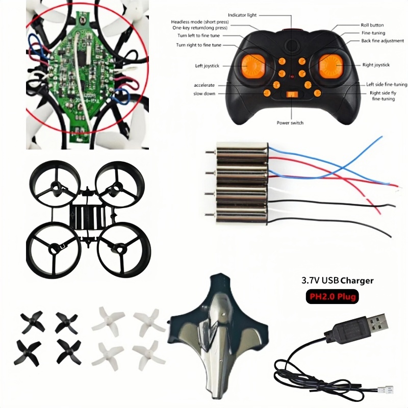 Rc Helicopter Gyro - Kit Completo de Dron DIY 2.4G